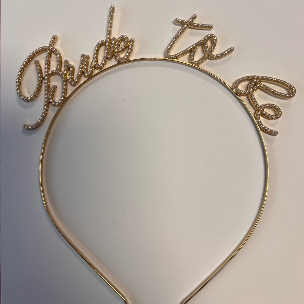 Gold 'Bride to Be' Headband